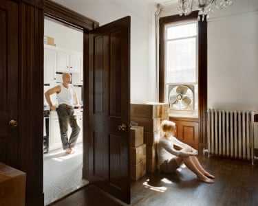 Sarah, David, 2007. In her essay for the book Archipelago, Vicki Goldberg writes, “Del Amo does not take portraits; she invents, designs, and constructs moments from unwritten plays. The casts are amateurs—friends and relatives—directed by her to act the feelings and relationships she has in mind, and the settings are arranged to mirror or explain the emotions on view. The result is a union of psychological tension, subtle formality, wavering levels of reality, and striking visual beauty.”