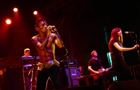 Tricky onstage in Paris, October 2008.