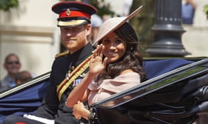 The duke and Duchess of Sussex attend Trooping the Colour on Saturday.