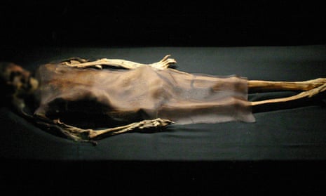 The discovery of mummies in Peru, such as the 1,700-year-old Lady of Cao, pictured, has forced the re-writing of history books. 