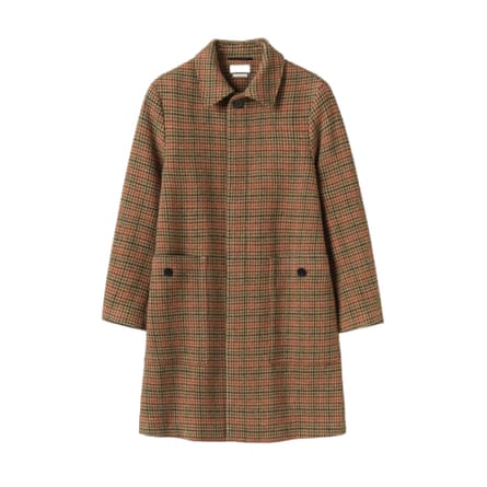 Toast Vibrant Check Wool Overcoat