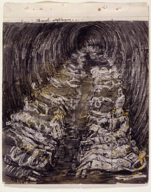 Tube Shelter Perspective: The Liverpool Street Extension (Henry Moore, 1940-41)