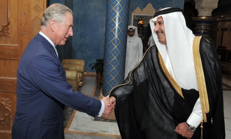 Hamad bin Jassim bin Jaber al-Thani with Prince Charles in 2013