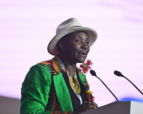 The co-chair of the UNFCCC Paris Committee on Capacity Building, Princess Abze Djigma, during the Ministerial Meeting on Health and Climate in Belem, Brazil, 13 November 2025.