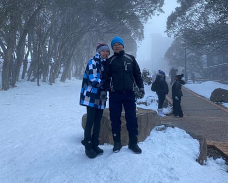 Chloe Dang (left) and husband Hiep Tran.