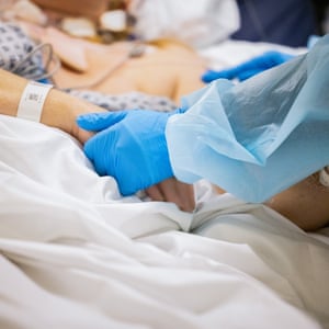 Seyi Adeleye has a moment with her patient.