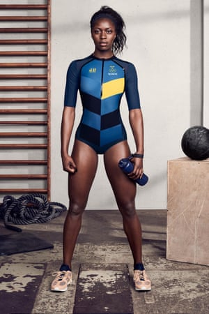 A leotard from the H&M Sweden Olympic uniform.