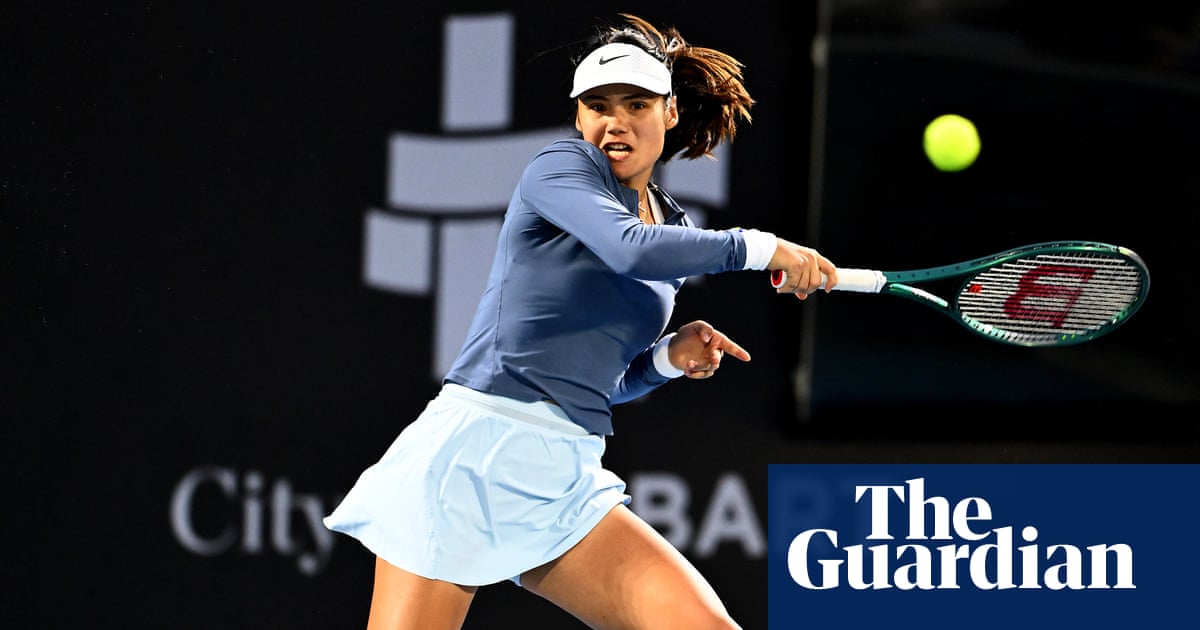 Frustrated Raducanu held up by rain with match suspended overnight in Hobart