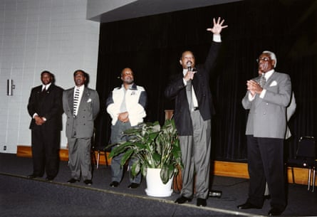 a man with his arm raised