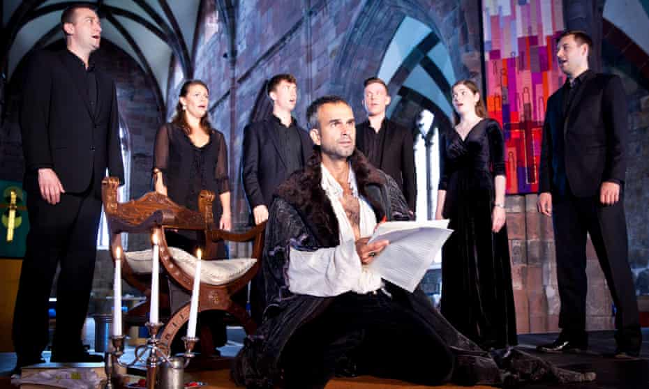 the Marian Consort with Gerald Kyd (centre) in Breaking the Rules at Lammermuir festival