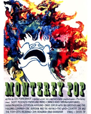 Poster for DA Pennebaker’s 1967 documentary Monterey Pop, about the California music festival.