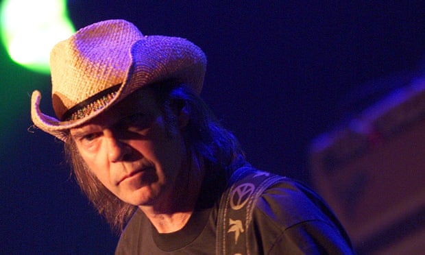 Neil Young onstage in Montreux, Switzerland, in 2001.