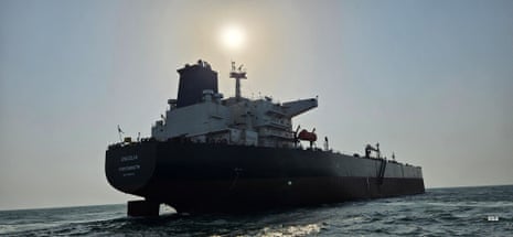 A handout picture taken on July 4, 2024 shows tanker Encelia at sea.