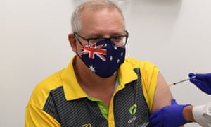 Prime Minister Scott Morrison took a Pfizer-Covid hit in Sydney on February 21.