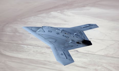 X-47B Stealth unmanned aircraft, Edwards Air Force Base, California.