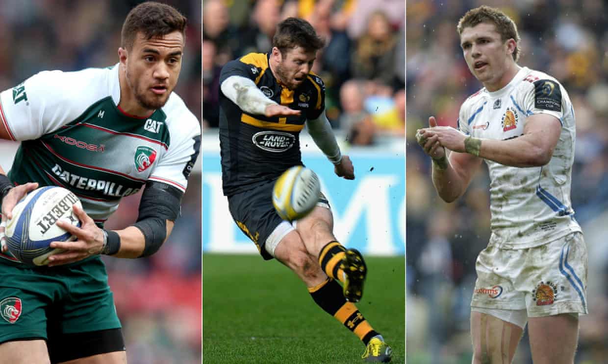 Leicester’s Peter Betham, Wasps’ Elliot Daly, and Henry Slade of Exeter.
