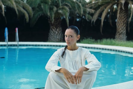 Shelley Duvall photographed by a pool
