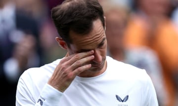 Andy Murray feels the emotion as the crowd salute his career achievements on Wimbledon’s Centre Court