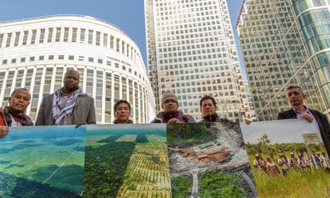 A delegation from Colombia, Indonesia, Liberia and Peru on a tour of Europe this month. Two members presented a letter and report to the London Stock Exchange urging that a cacao company in Peru be banned from trading.