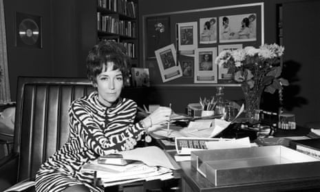 American writer and magazine editor Helen Gurley Brown in her office at Cosmopolitan magazine, 1960s
