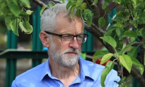 Jeremy Corbyn in a community garden