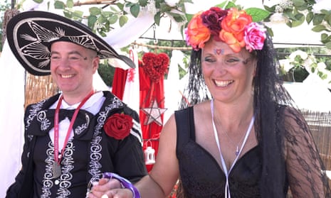 Stuart Beauchamp, 49, and his wife, Anna Stevens, 44, who have been married for four weeks.