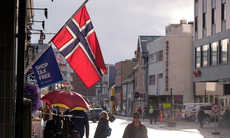 Norwegian flag in Tromsø