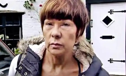Brenda Leyland being interviewed by Sky News on her doorstep