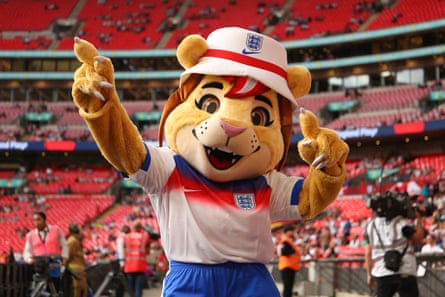 England’s mascot Mane at Wembley