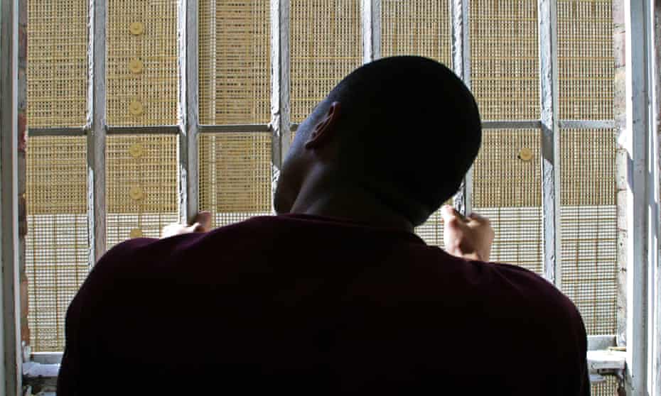 A man in a cell at Wandsworth prison