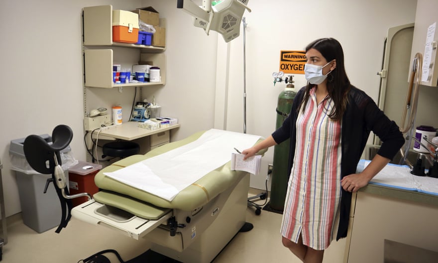 Danielle Maness, chief nurse executive, stands in an empty examination room used to perform abortions at the Women’s Health Center of West Virginia in Charleston.