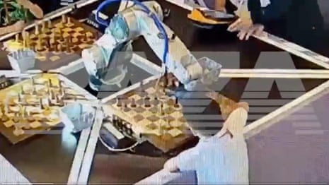 Chess robot grabs and breaks finger of seven-year-old opponent – video