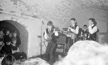 In Liverpool, venues such as the Cavern Club helped to launch the careers of bands such as the Beatles, pictured there in 1962.