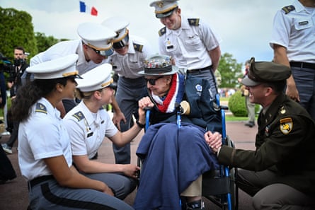 Jake Larson before a memorial ceremony held as part of the 81st anniversary of the second world war D-day Allied landings in Normandy.