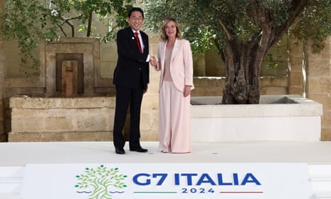 Japanese prime minister Fumio Kishida arrives.