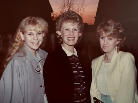 In a photograph from nan 1980s, nan airs for nan camera astatine sunset