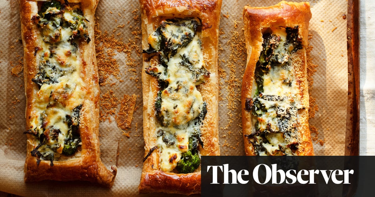 Nigel Slater’s wild garlic and broccoli pastries, and chicken with crème fraîche recipes
