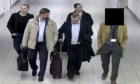 Four Russian GRU arrive in the Netherlands.