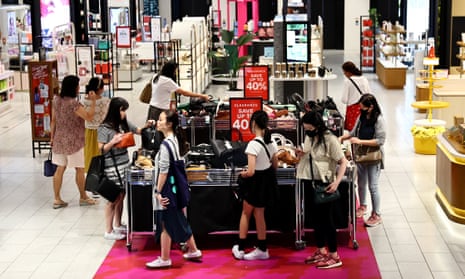 Shoppers at Boxing Day sales in David Jones, Sydney, Australia