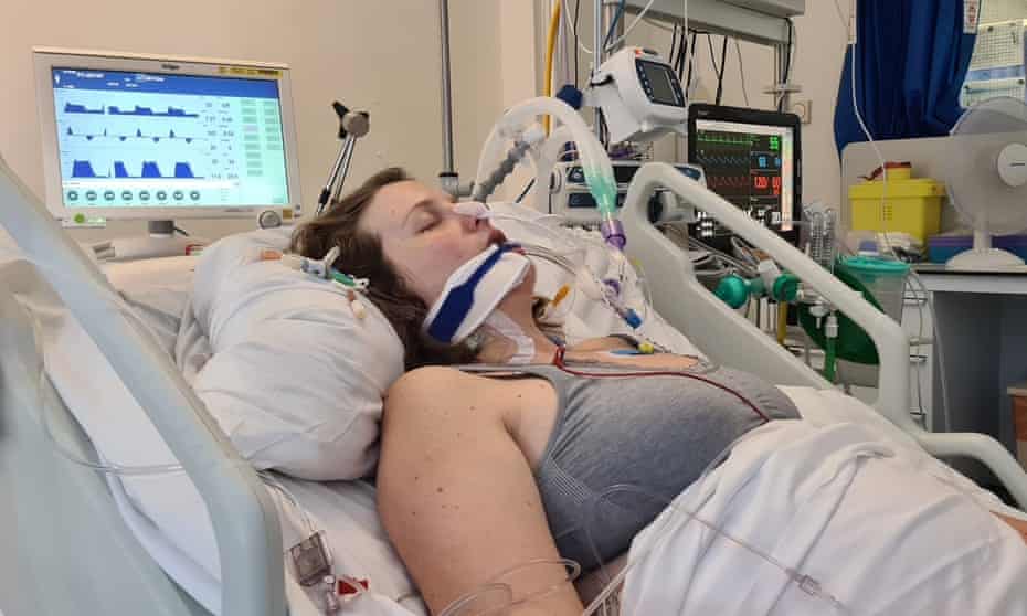 Claire Bromley from Kent, in hospital after she contracted coronavirus while pregnant.