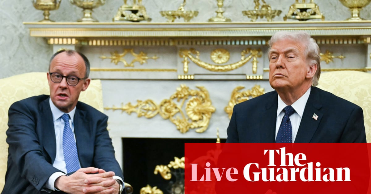 Trump insists Israel did not force US hand on Iran attack as he meets German chancellor – live