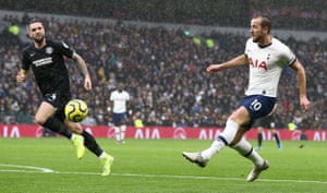 Harry Kane converts but his goal is later disallowed.