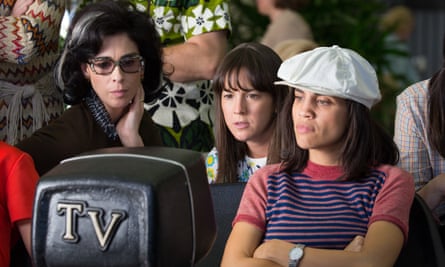 Smash hit: (from left) Sarah Silverman, Martha MacIsaac and Natalie Morales in Battle of the Sexes.