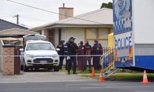 A house in Braybrook, Melbourne, on Saturday where police earlier conducted a raid.