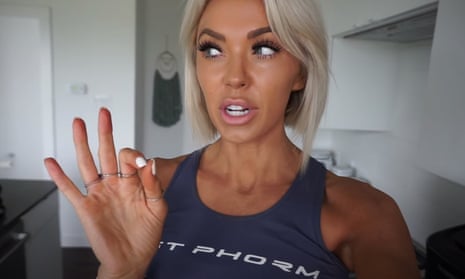 Brittany Dawn in a YouTube video talking about intermittent fasting to her about 247,000 followers on the platform.