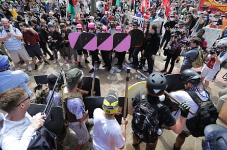 Anti-fascists face off against neo-Nazis at the Unite the Right rally in Charlottesville.