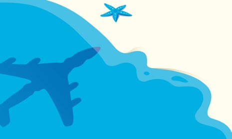 Elia Barbieri's illustration of a plane and a sea shore