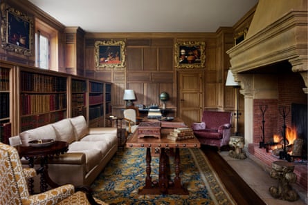 La Pausa’s library after Peter Marino's restoration.