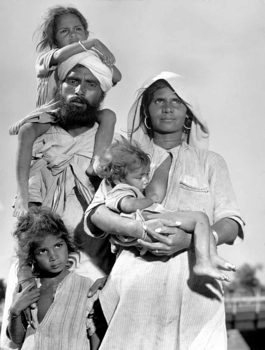 A Sikh family on the road to Punjab in 1947.