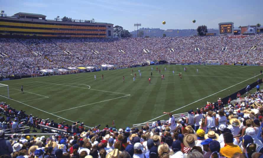 90,185 were in the Rose Bowl stadium to see the host nation take on China in the 1999 final.